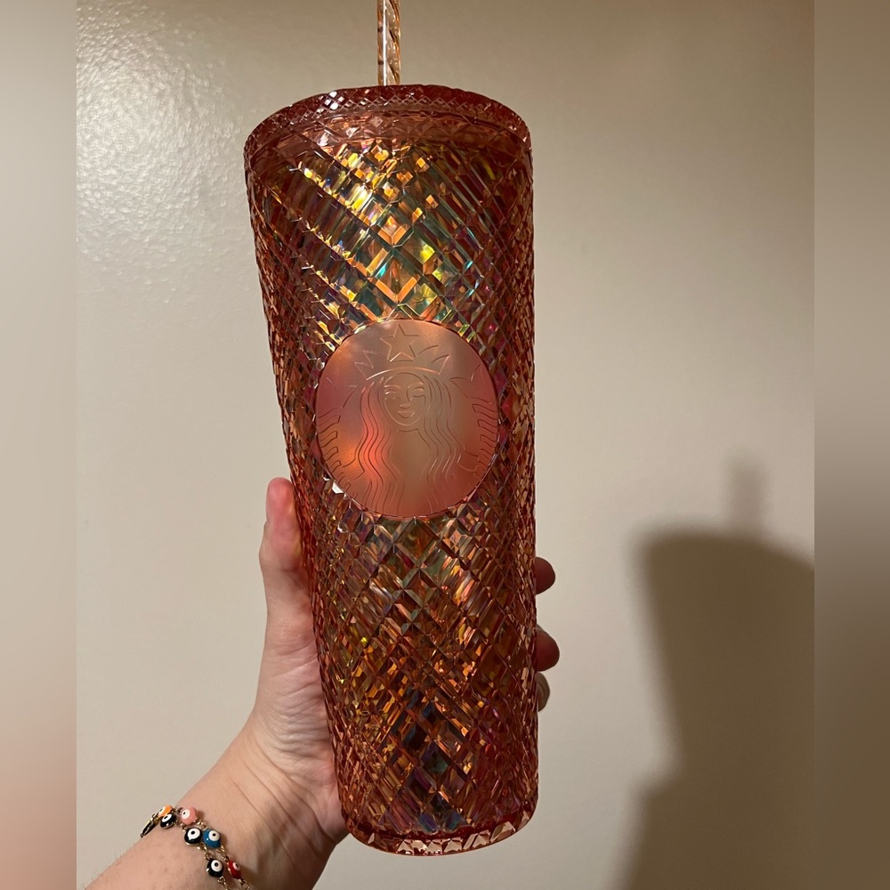 New Starbucks antique rose color tumbler